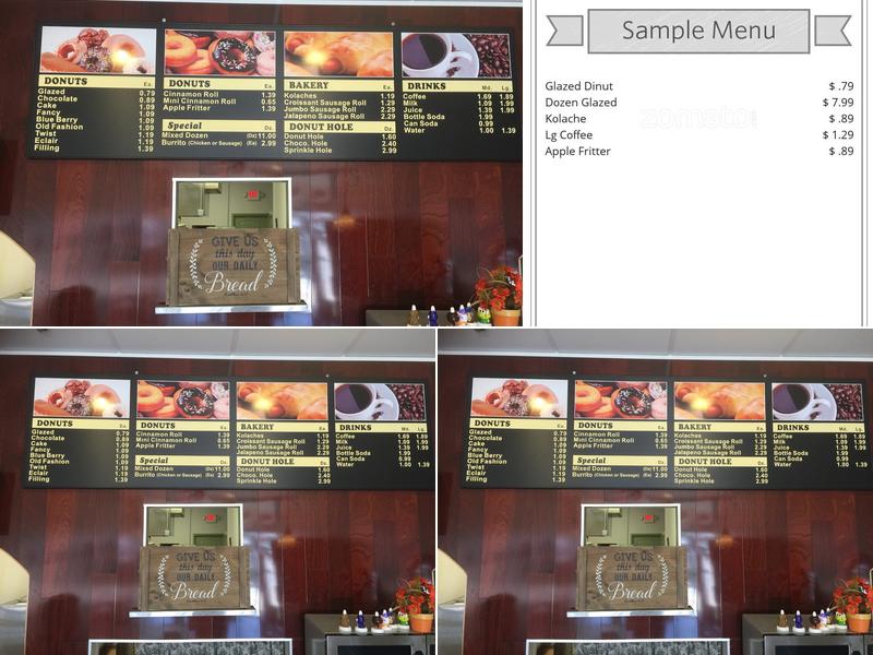 Fresh Donut Menu