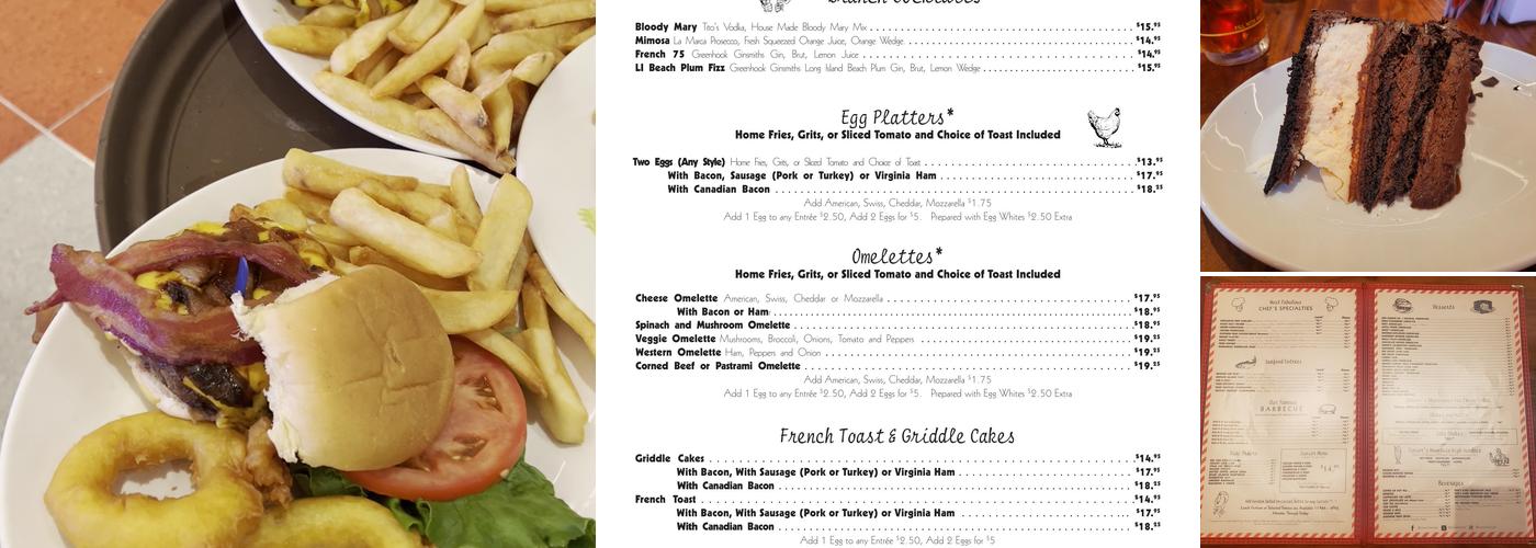 Junior's Restaurant and Bakery Menu