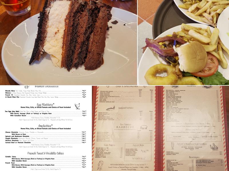 Junior's Restaurant and Bakery Menu