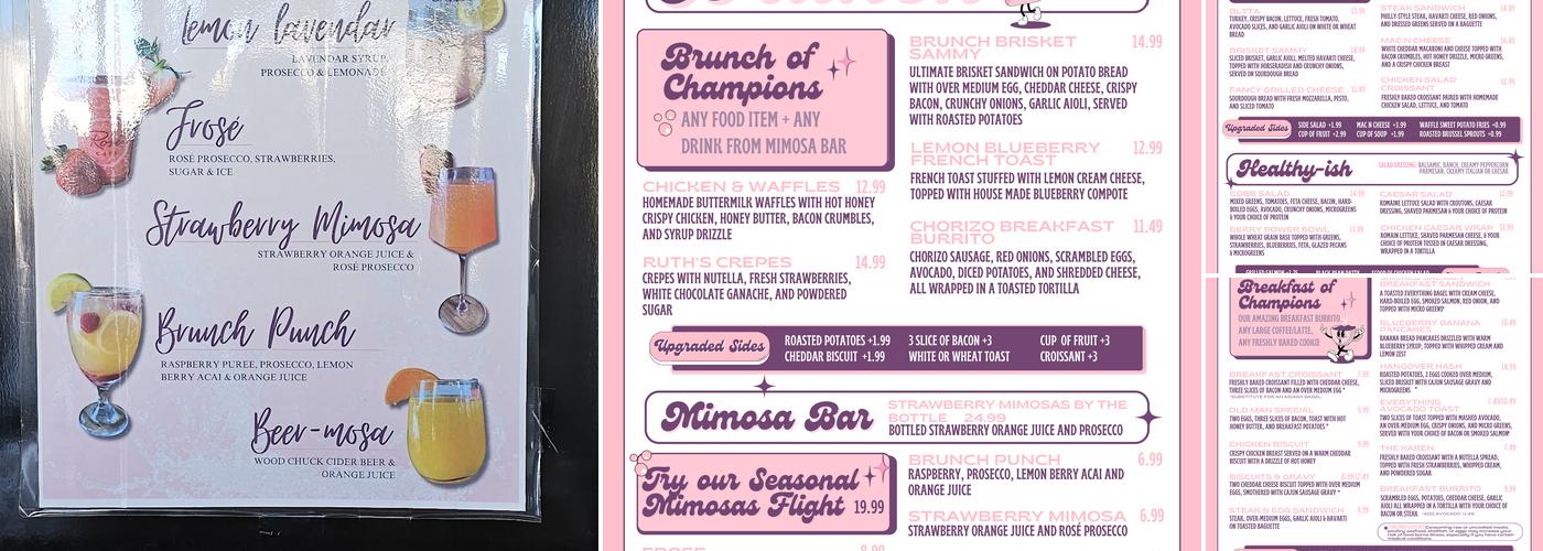Rosé Café and Bakery Menu