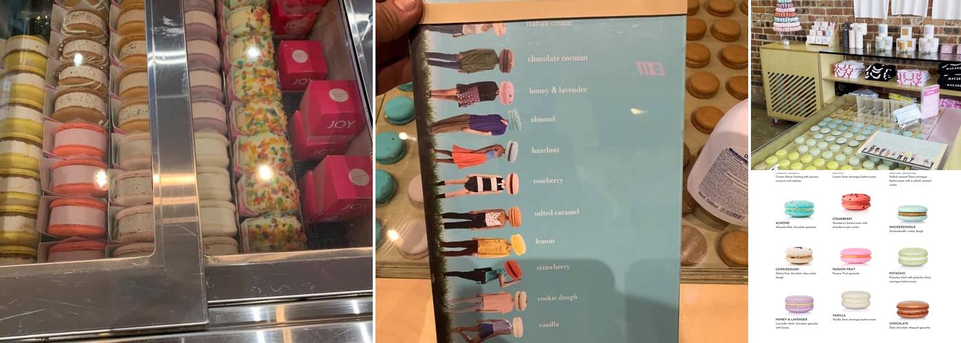 JOY Macarons Menu