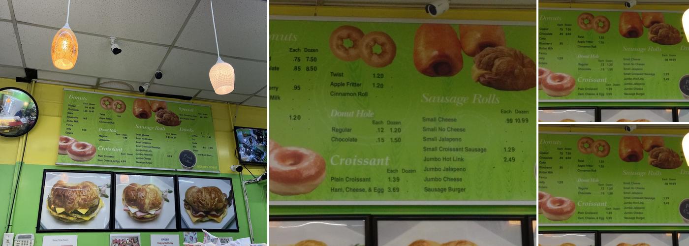 Ingram's Donuts Menu