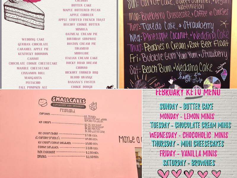 Smallcakes Menu
