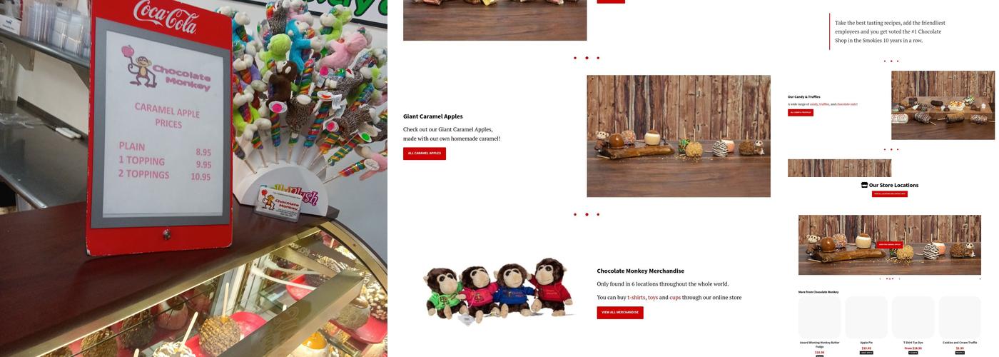 Chocolate Monkey Menu