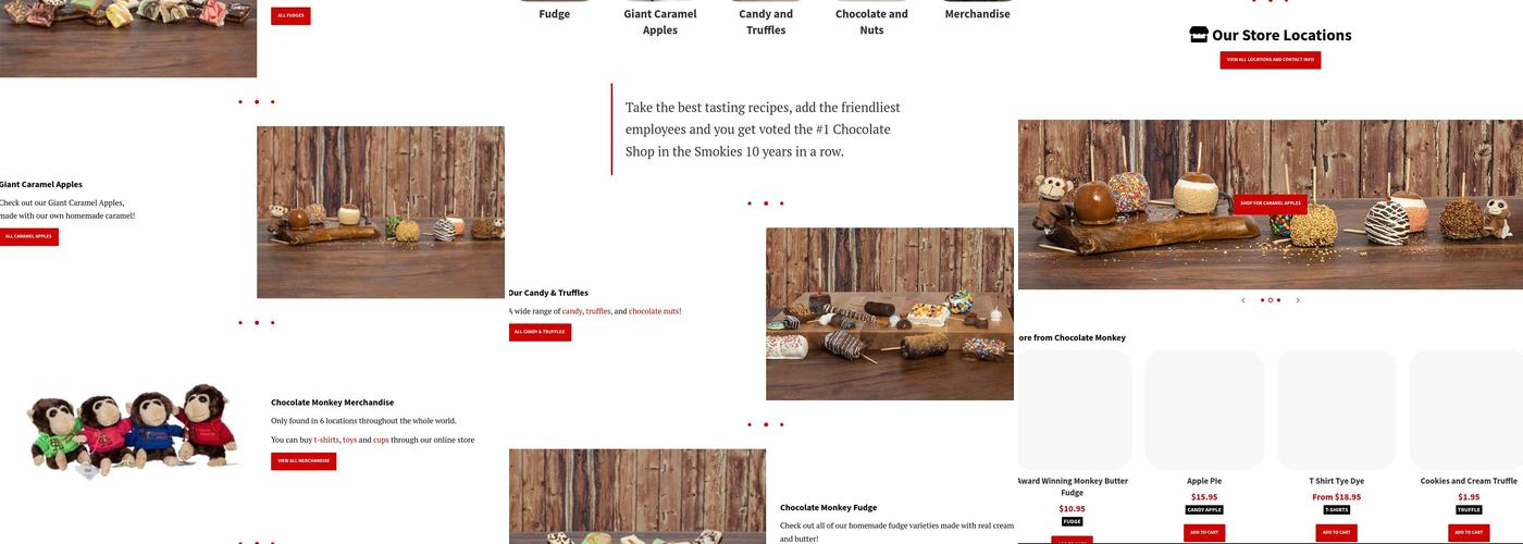 Chocolate Monkey Menu