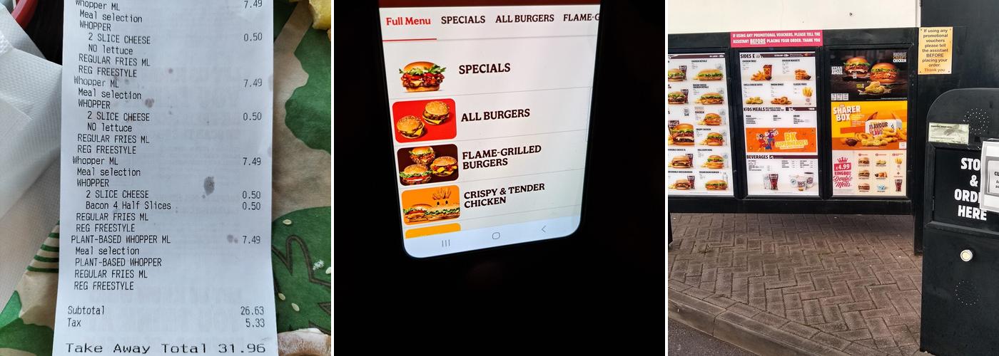 Burger King Menu