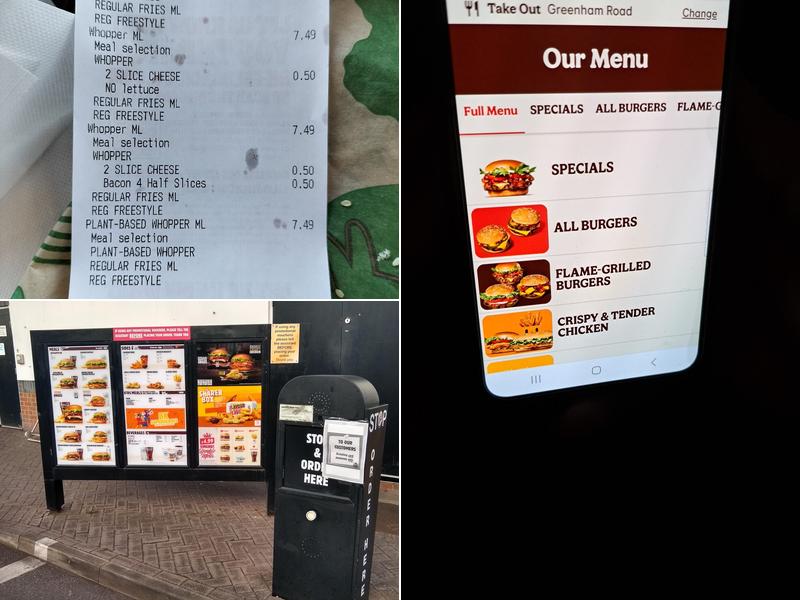 Burger King Menu