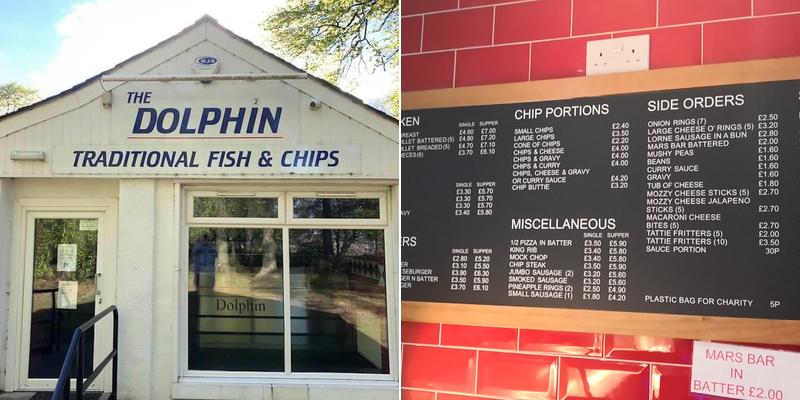 Dolphin Fish & Chip Shop Menu