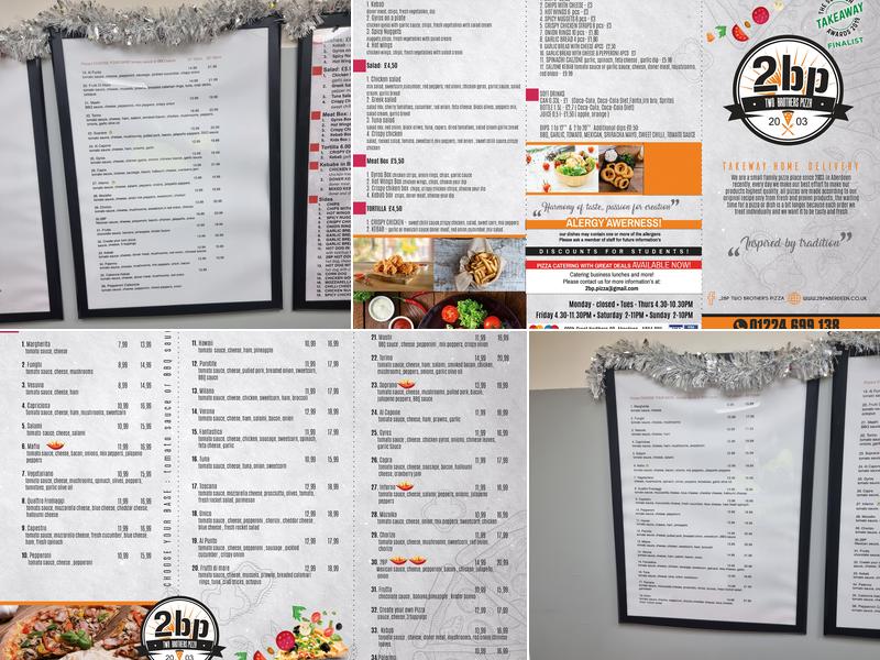 Two Brothers Pizza Menu