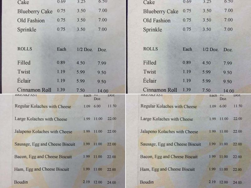 Crispy Donuts Menu