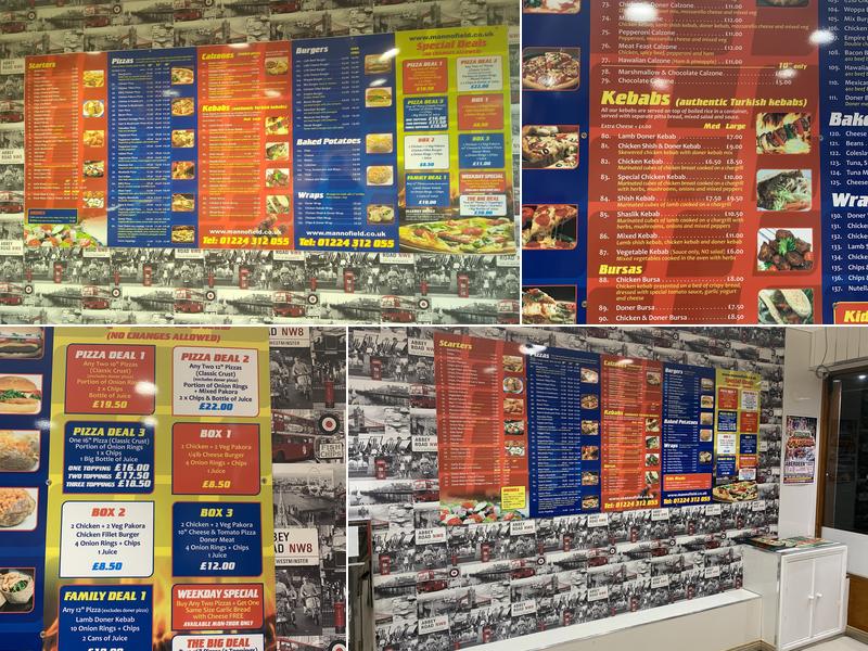 Mannofield Pizza And Grill Menu