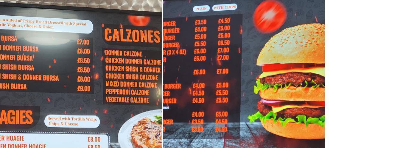 Yum Yum Kebab Shop Menu