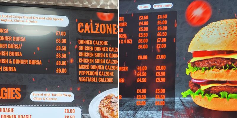 Yum Yum Kebab Shop Menu