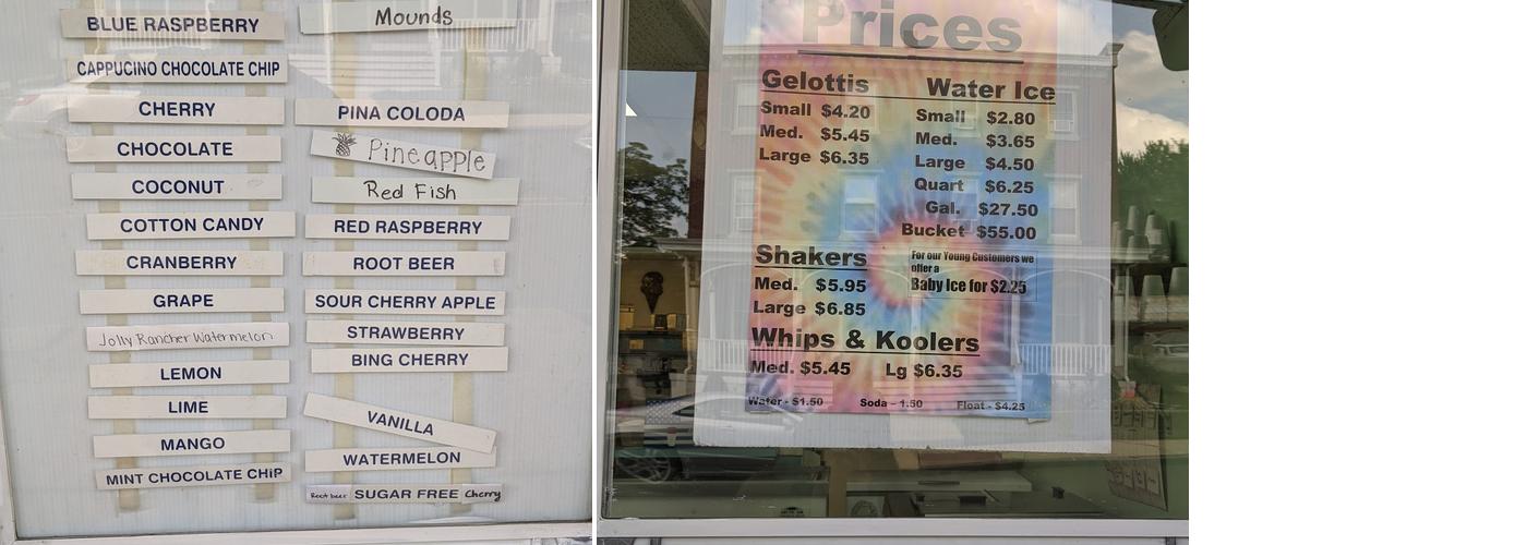 Kool Licks Menu