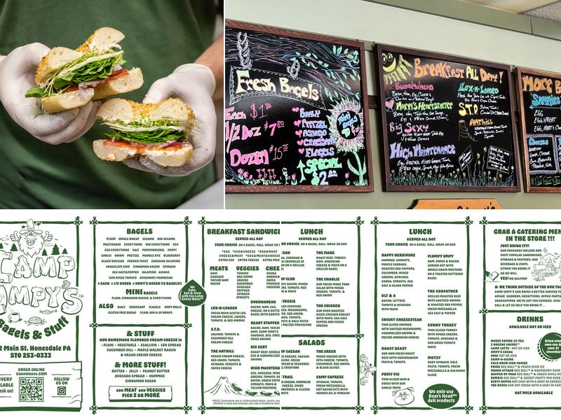 Camp Umpy's Bagels & Stuff Menu