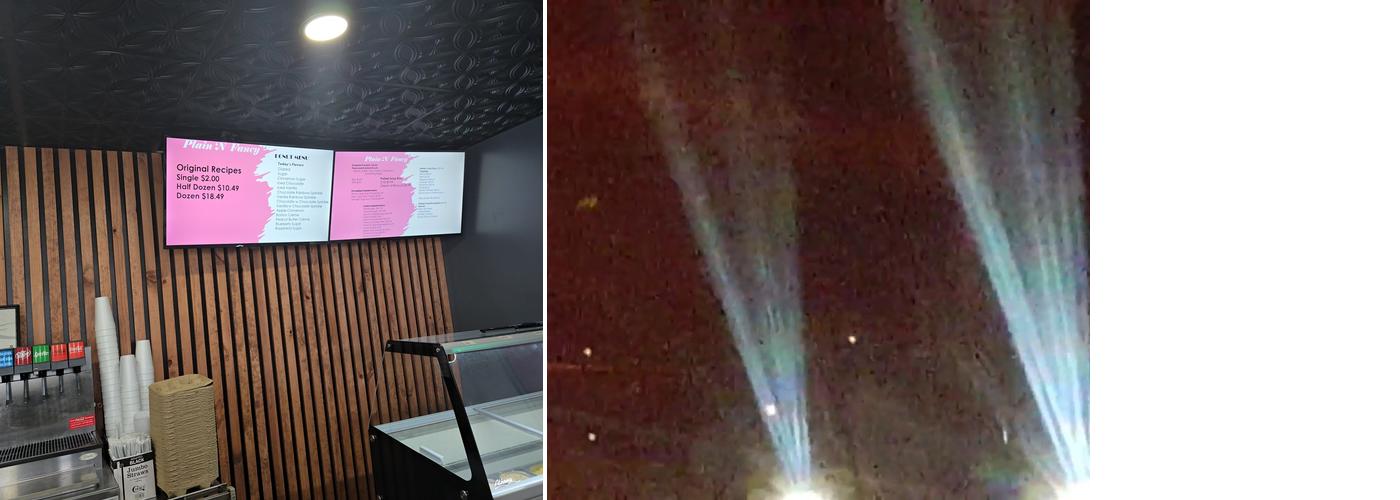 Plain & Fancy Donut Shop Menu