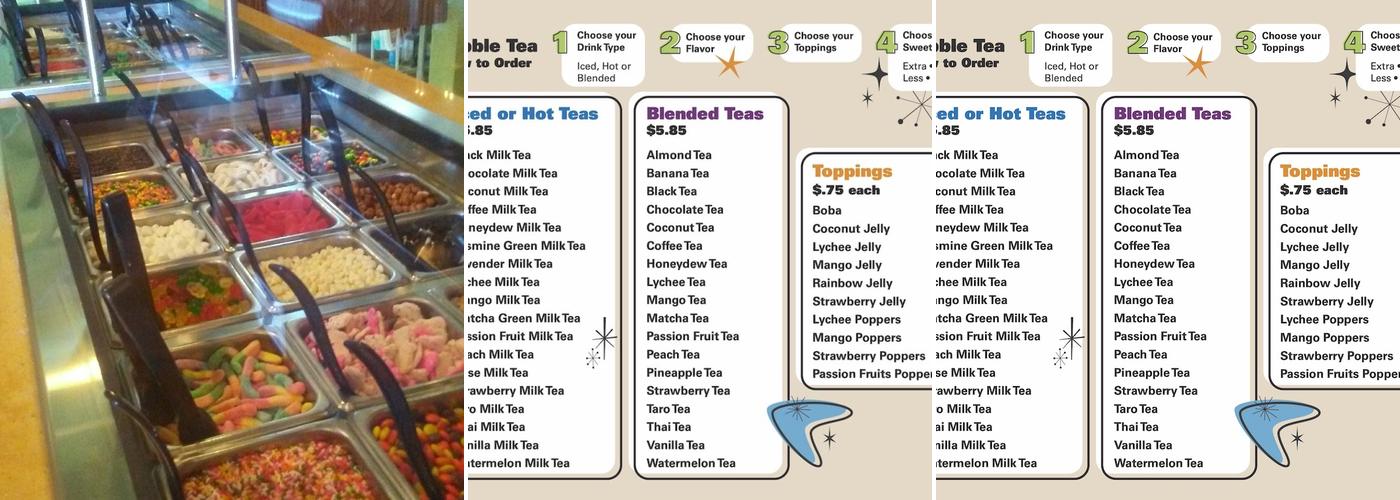 All Mine Frozen Yogurt and Bubble Tea Menu
