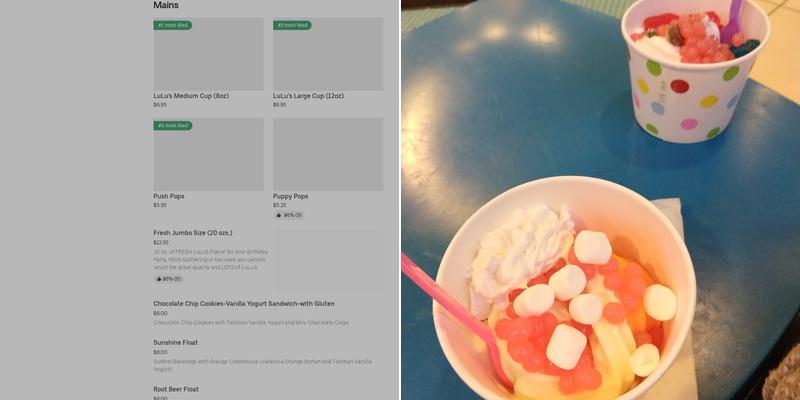 Lulu's Yogurt With A Twist! Menu