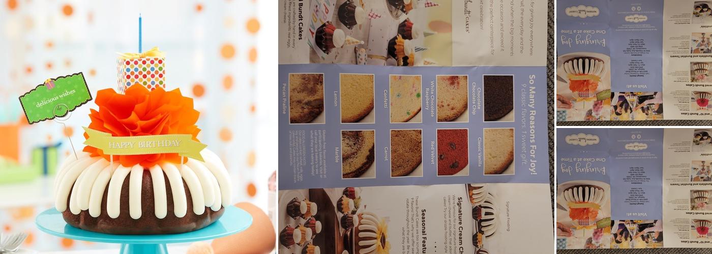 Nothing Bundt Cakes Menu