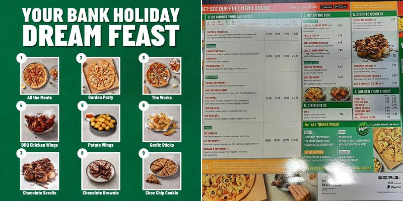 Papa Johns Pizza Menu