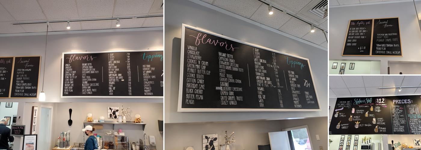 Creative Creamery Menu