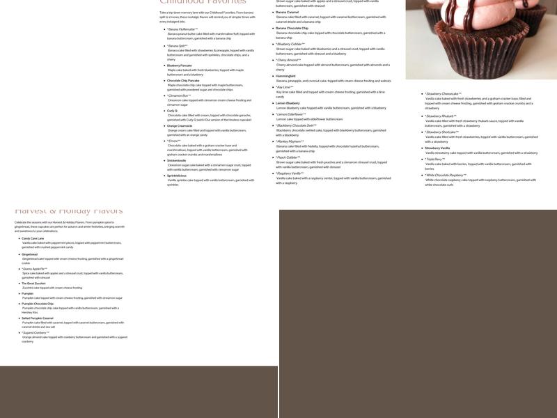 Dolce Cupcakery | Rochester Menu