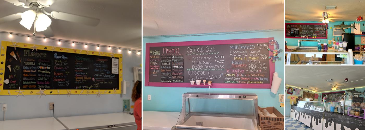 Aunt Ebby's Ice Cream Menu