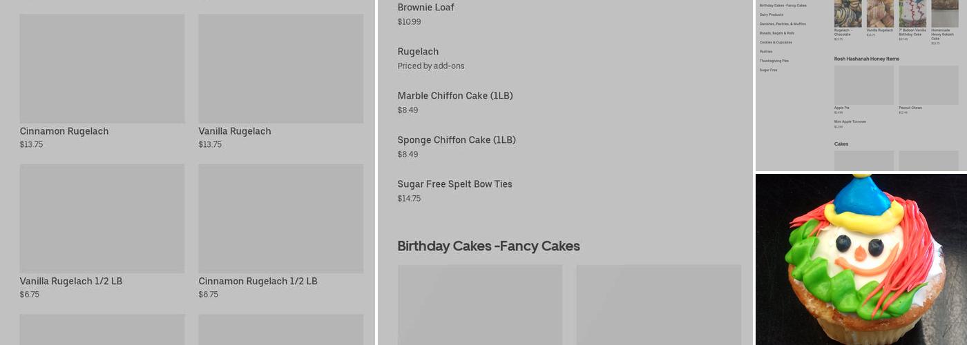 Shloimy's Bakery Menu