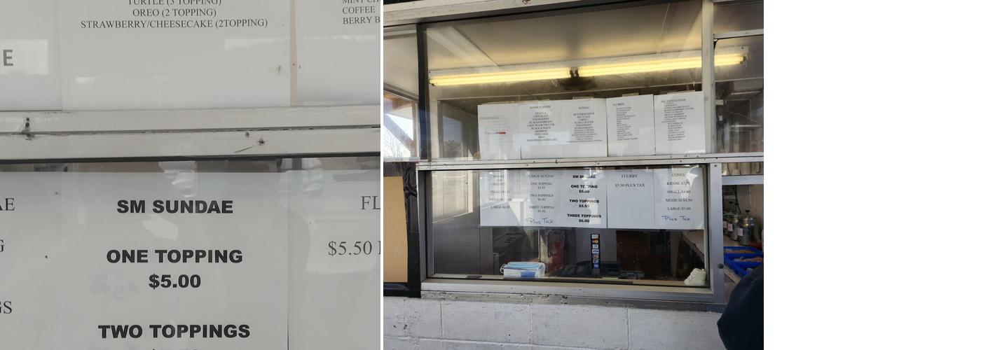 Marcellus Lanes (Ice Cream) Menu