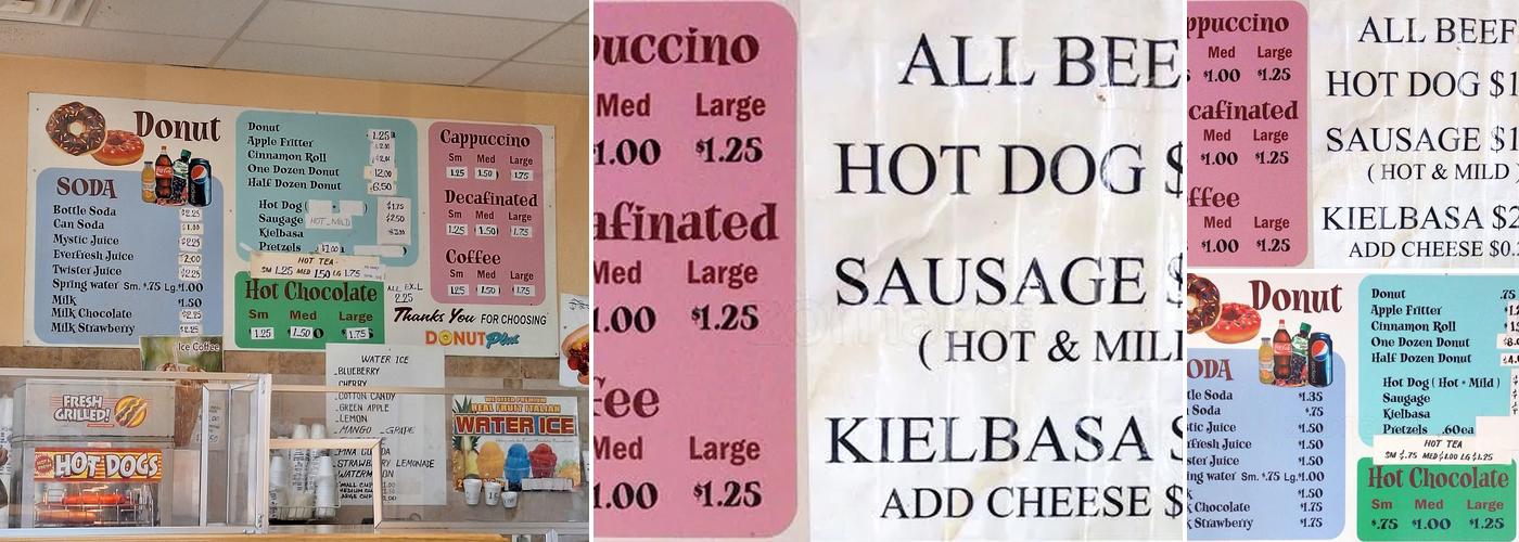 Donut Plus Menu