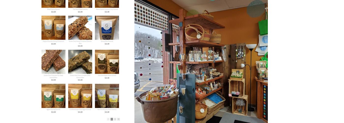 The Granola Goddess Menu