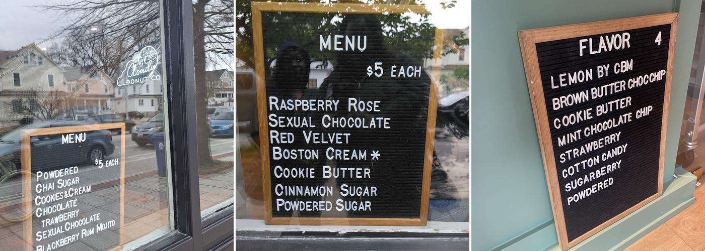 Cloudy Donut Co. Menu