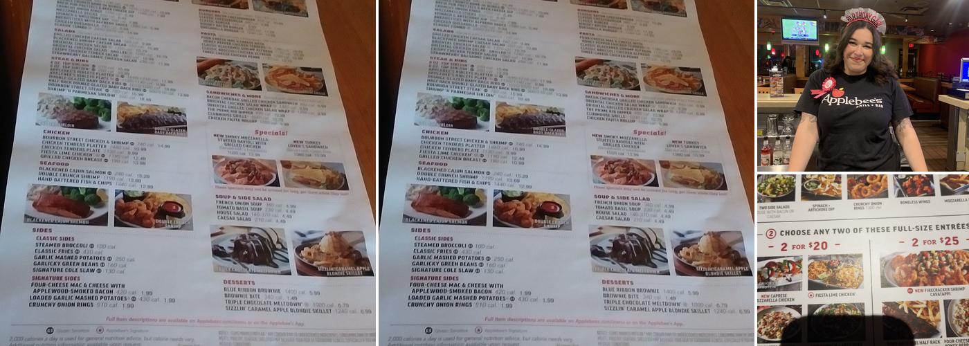 Applebee's Grill + Bar Menu