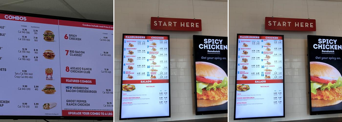 Wendy's Menu