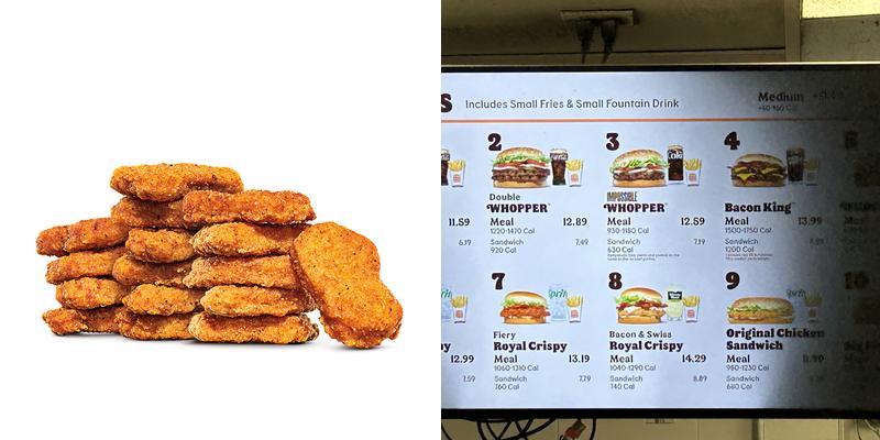 Burger King Menu