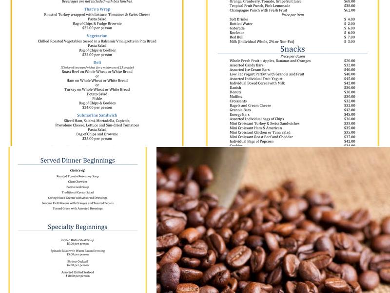 Java Vegas Coffee & Creamery Menu