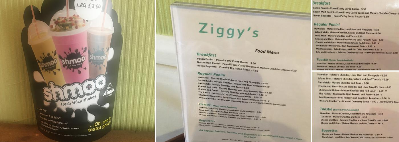 Ziggy's Coffee Shop Menu