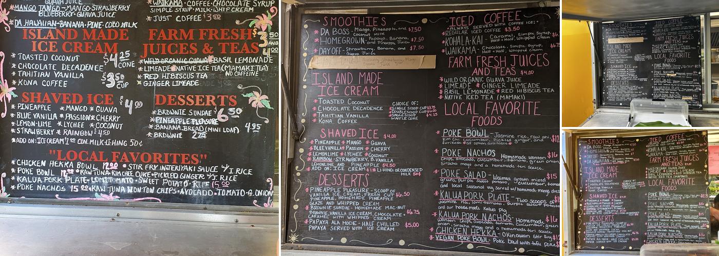 Fresh Off the Grid Menu