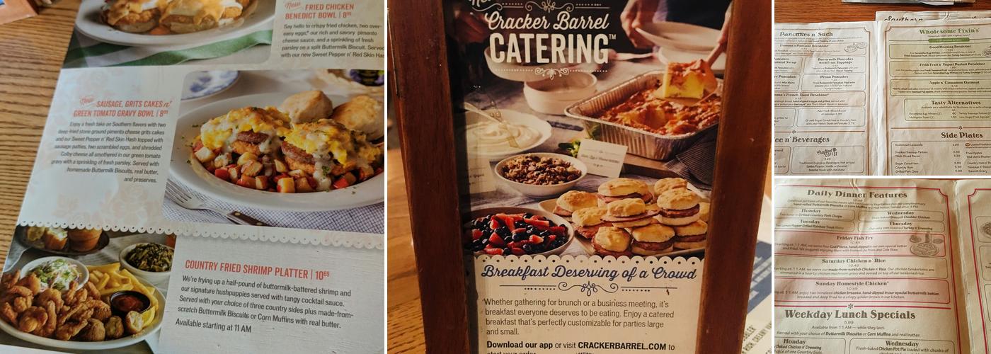 Cracker Barrel Old Country Store Menu