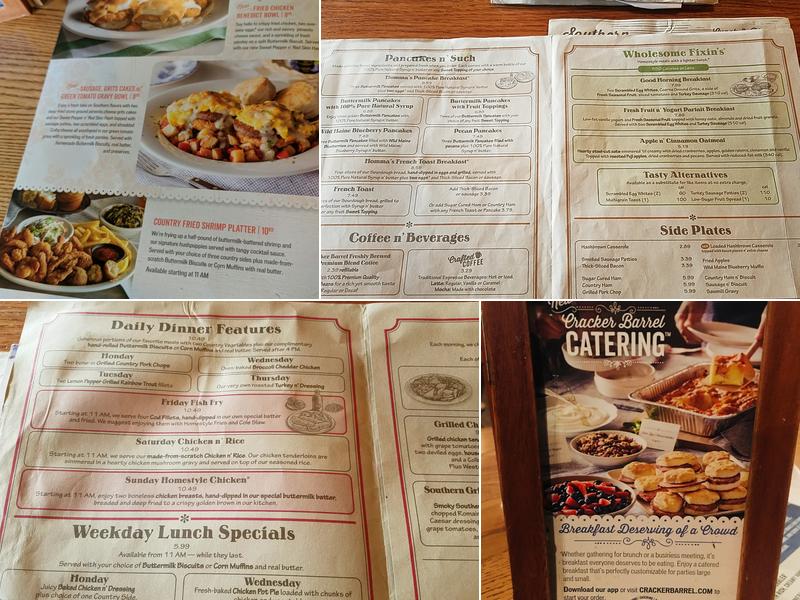 Cracker Barrel Old Country Store Menu
