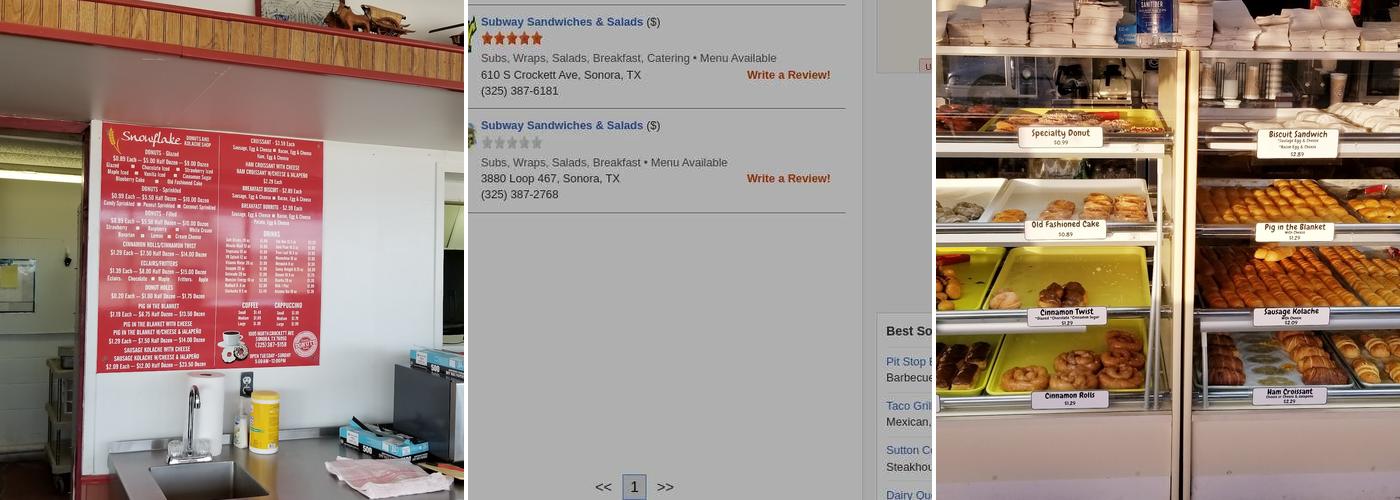 Snowflake Donuts Menu