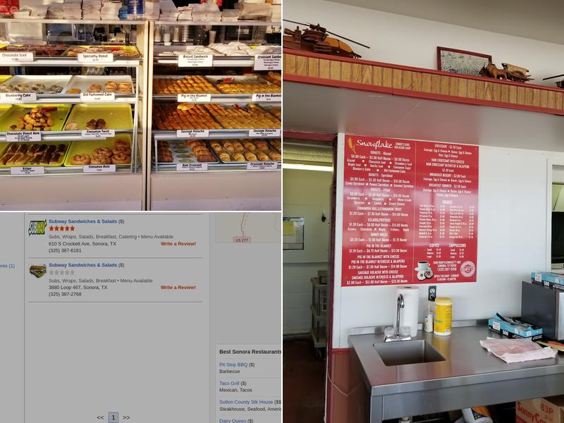 Snowflake Donuts Menu