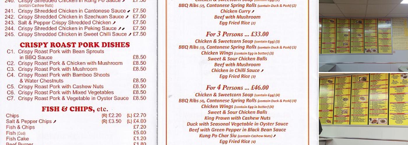 Pensarn Fish & Chips Menu