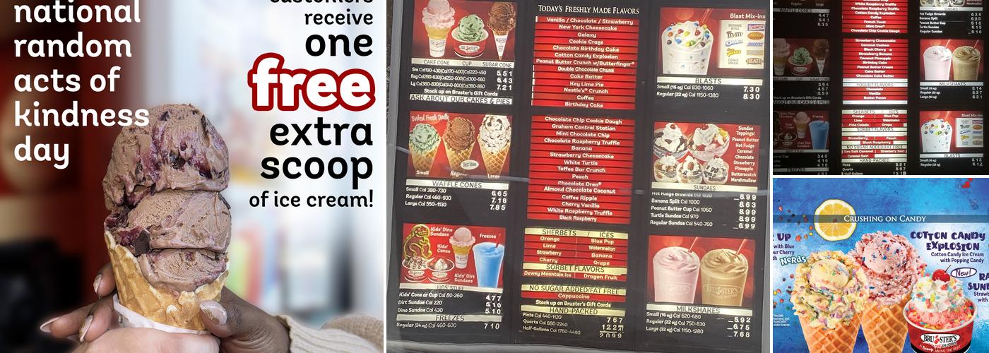 Bruster's Real Ice Cream Menu