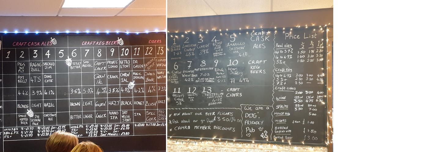 The Hoptimist Abergele Menu