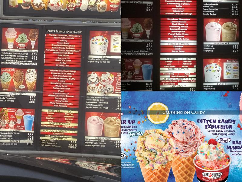 Bruster's Real Ice Cream Menu