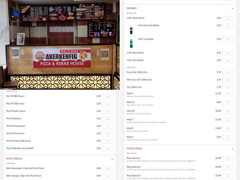 Aberkenfig Kebab And Pizza House Menu