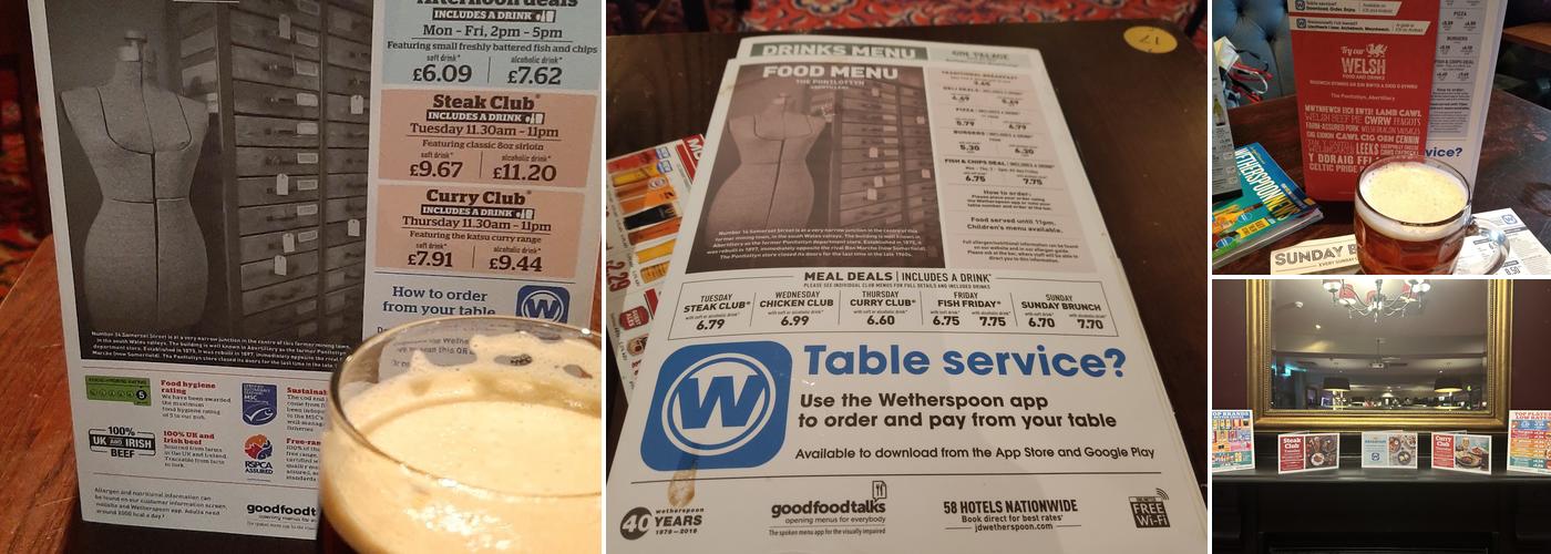 The Pontlottyn - JD Wetherspoon Menu
