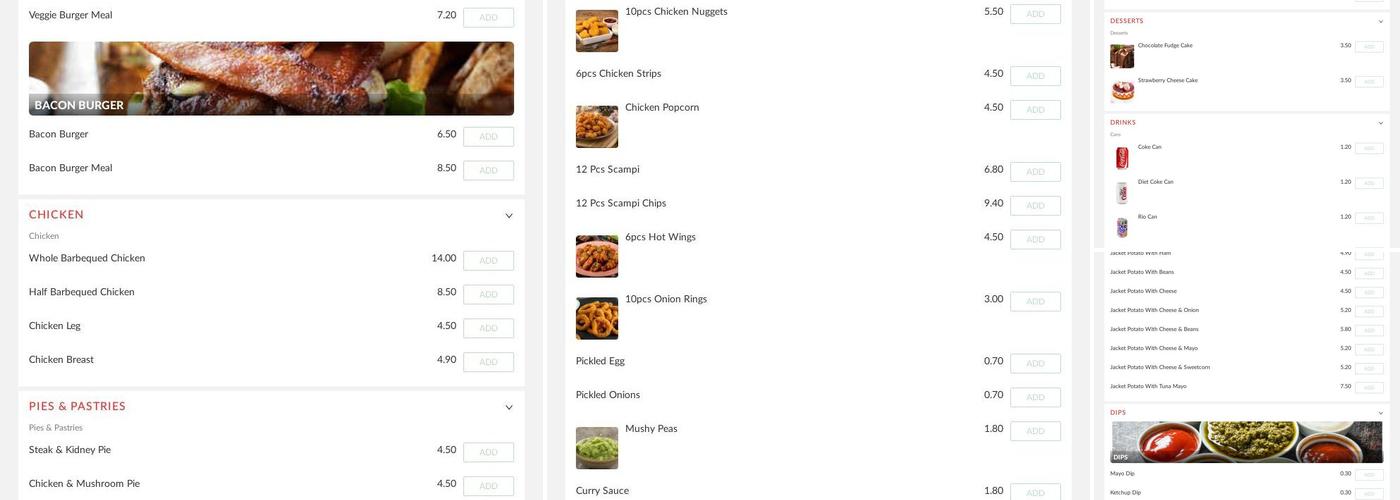 Abingdon Fish and Chips Menu