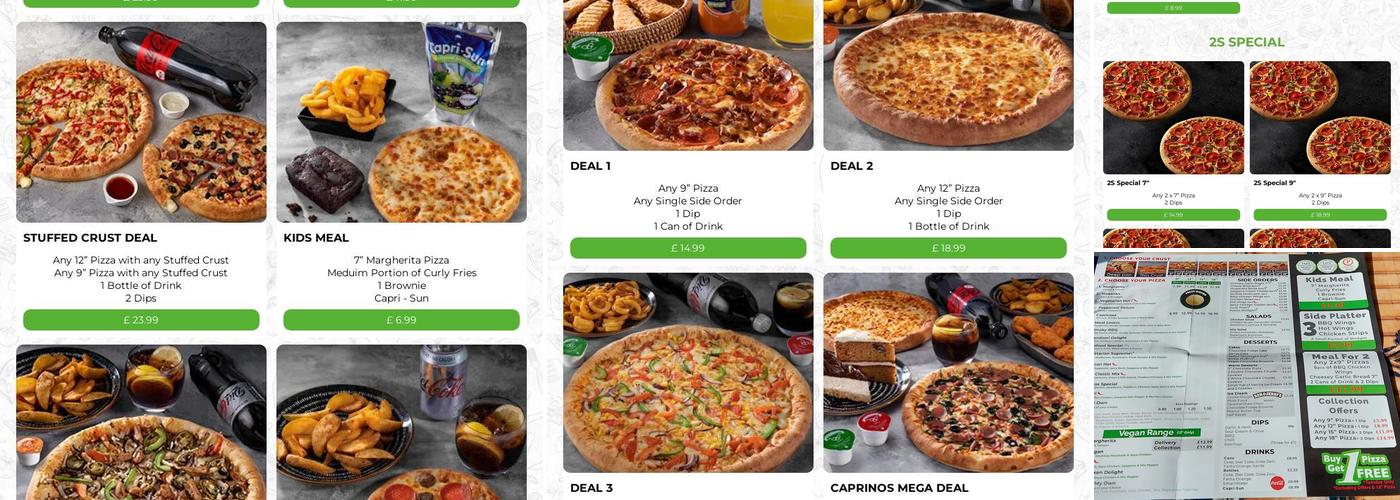 Caprinos Pizza Abingdon Menu